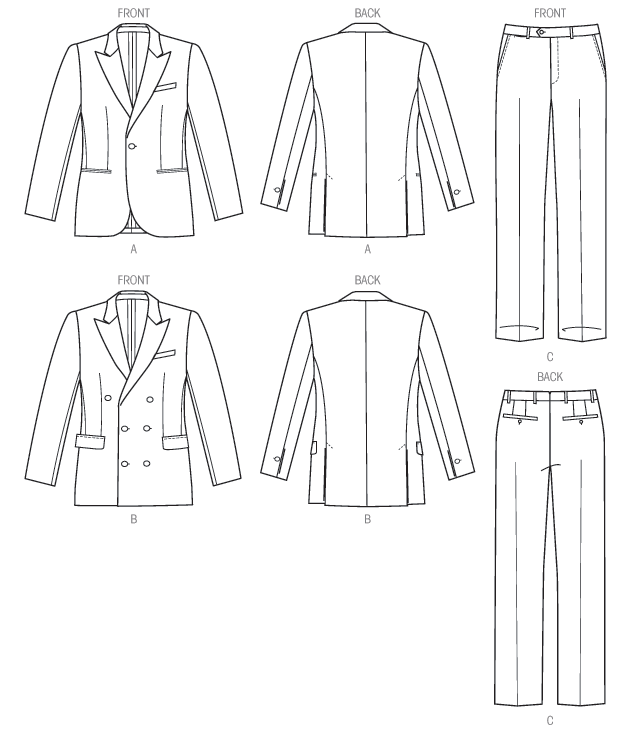 Vogue Men's Suit V8988