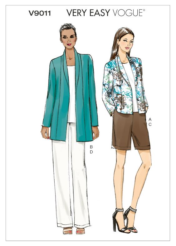 Vogue Jacket, Shorts and Trousers V9011