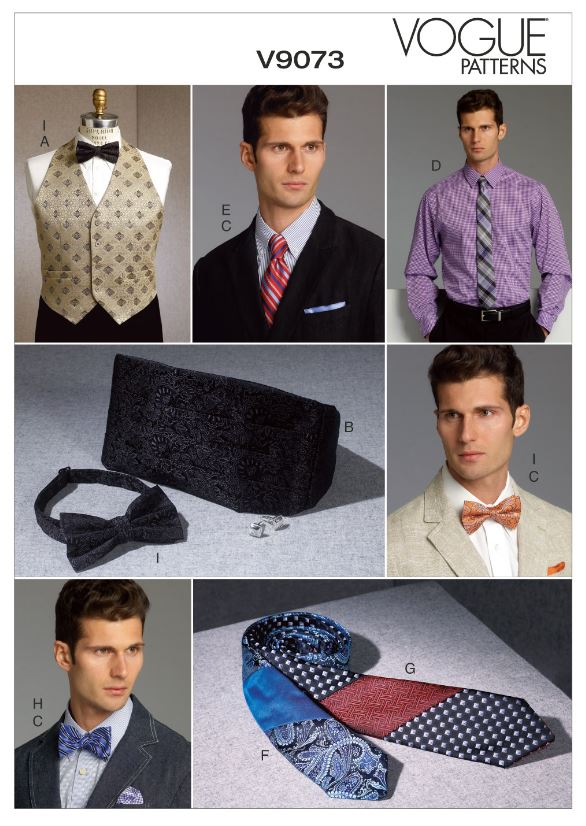 Vogue Men's Waistcoat and Accessories V9073