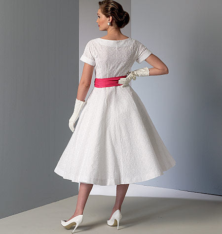 Vogue Vintage Dress and Sash V9105