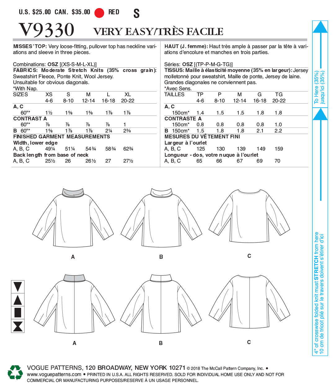 Vogue Top V9330