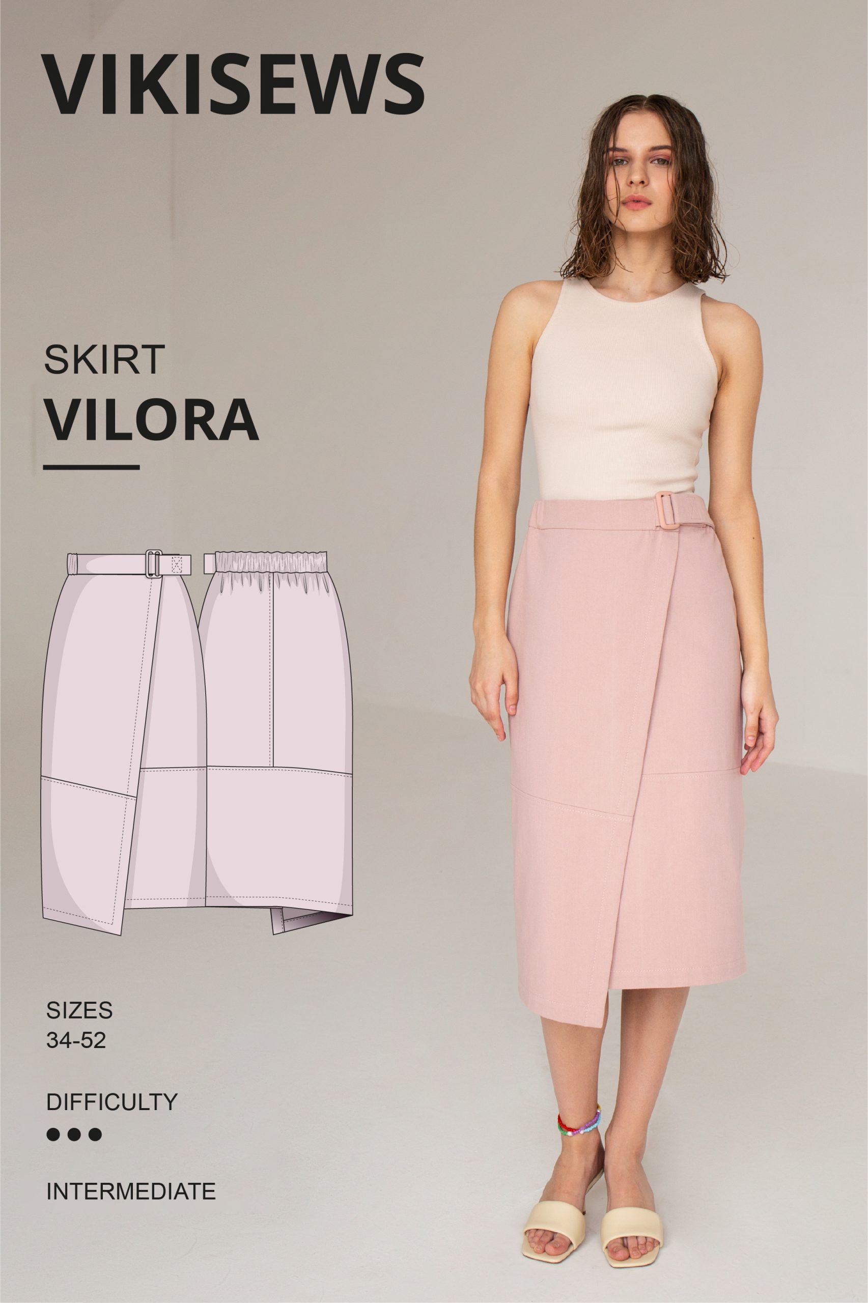 Vikisews Vilora Skirt PDF – The Fold Line