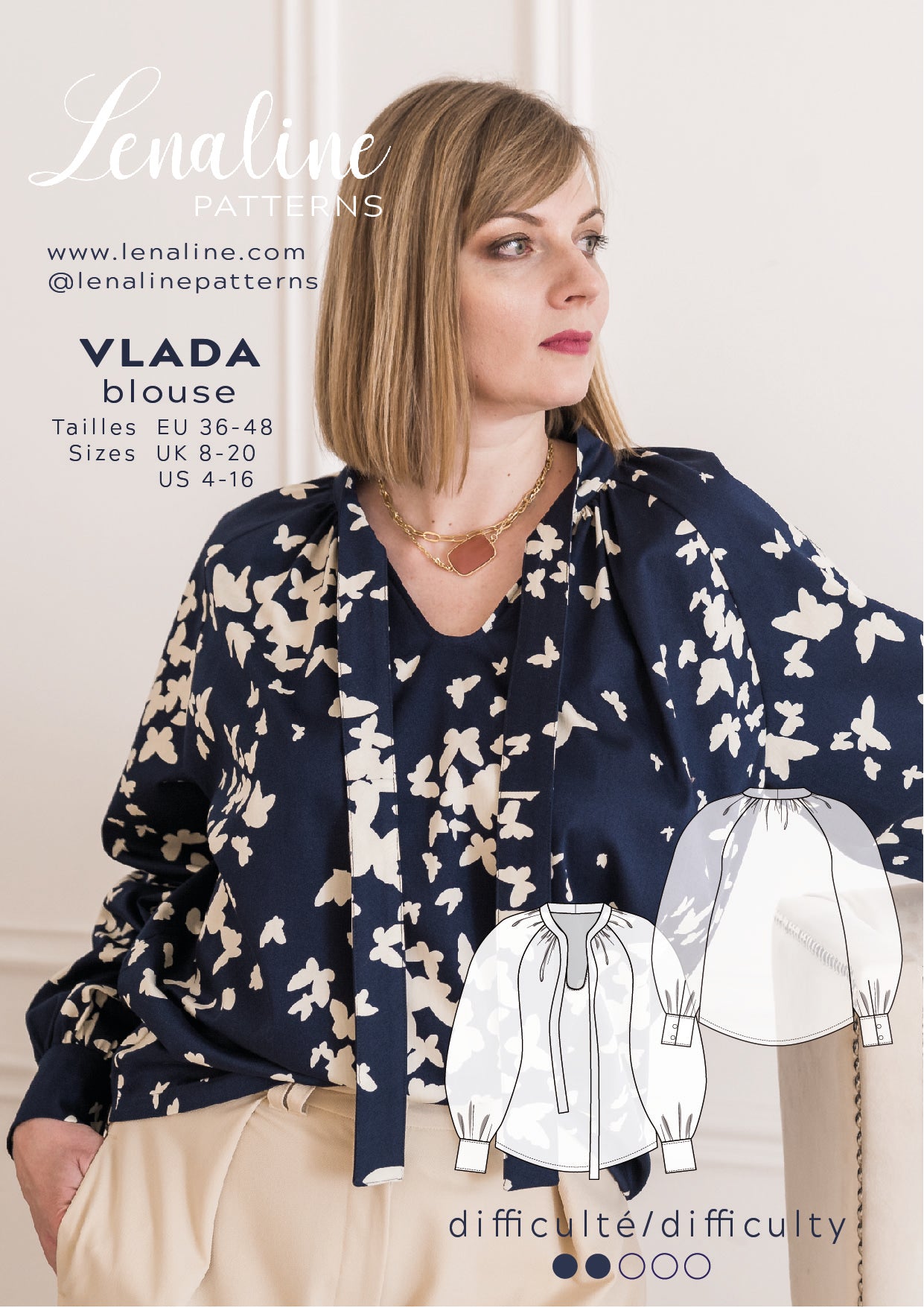 Lenaline Patterns Vlada Blouse PDF