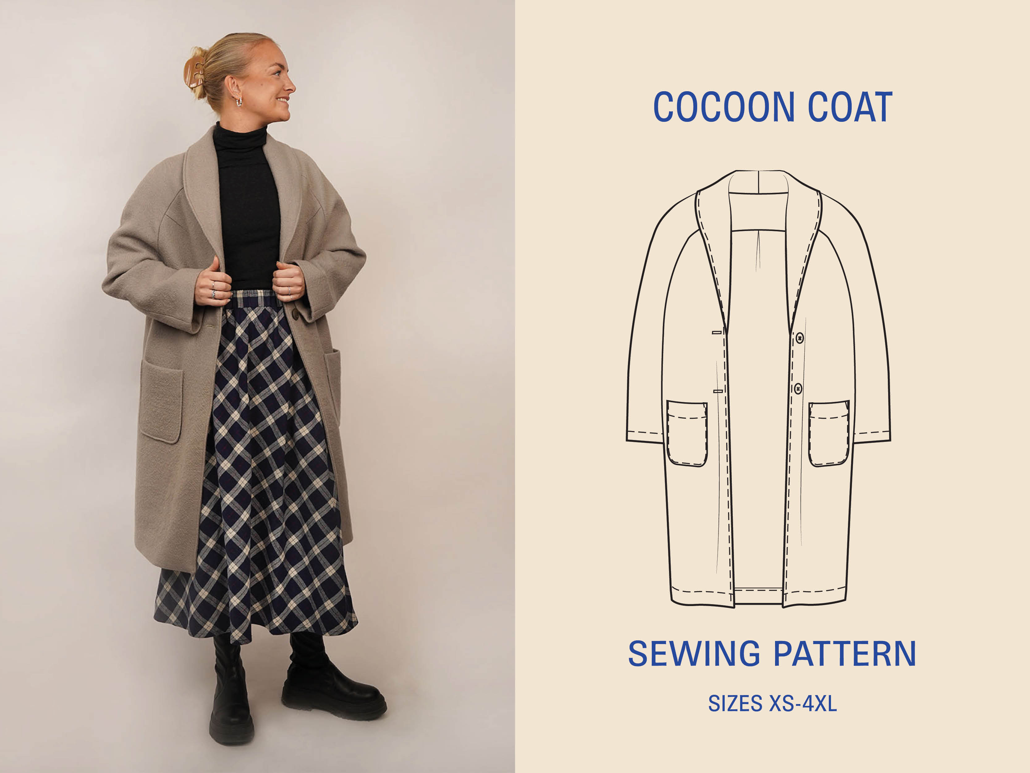 PROPORTION BODY DRESSING Cocoon Loop Coat, Size S