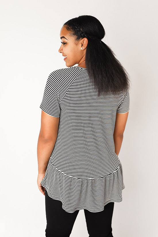 Chalk and Notch Waterfall Raglan Top & Dress