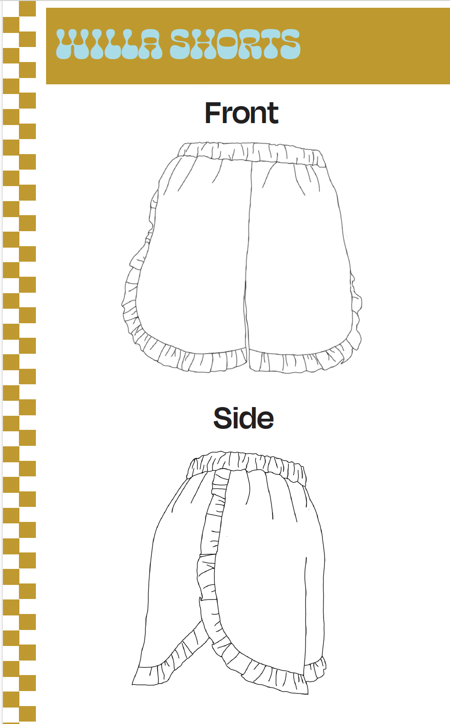 Spaghetti Western Sewing Willa Shorts