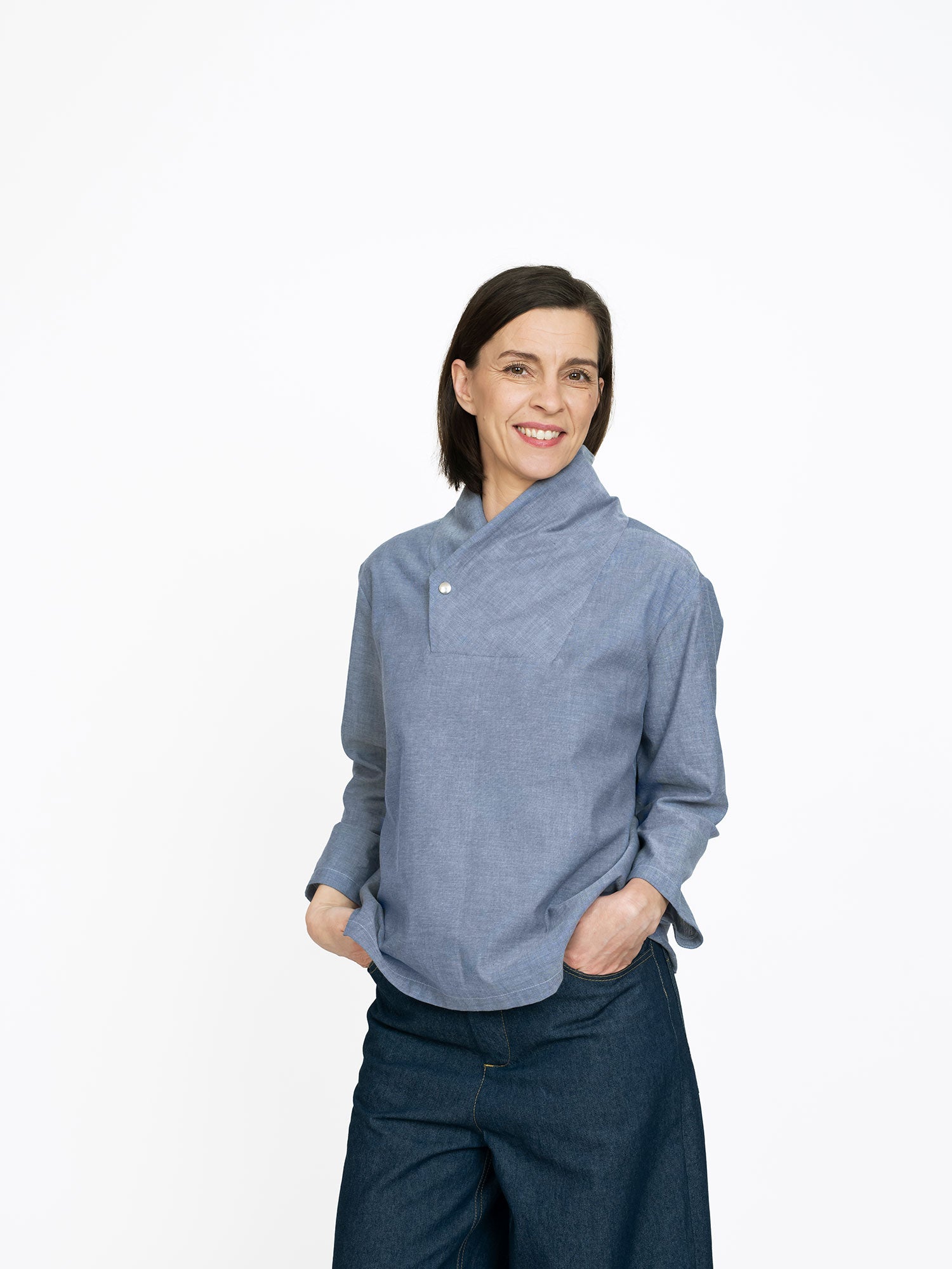 The Assembly Line Unisex Wrap Collar Shirt