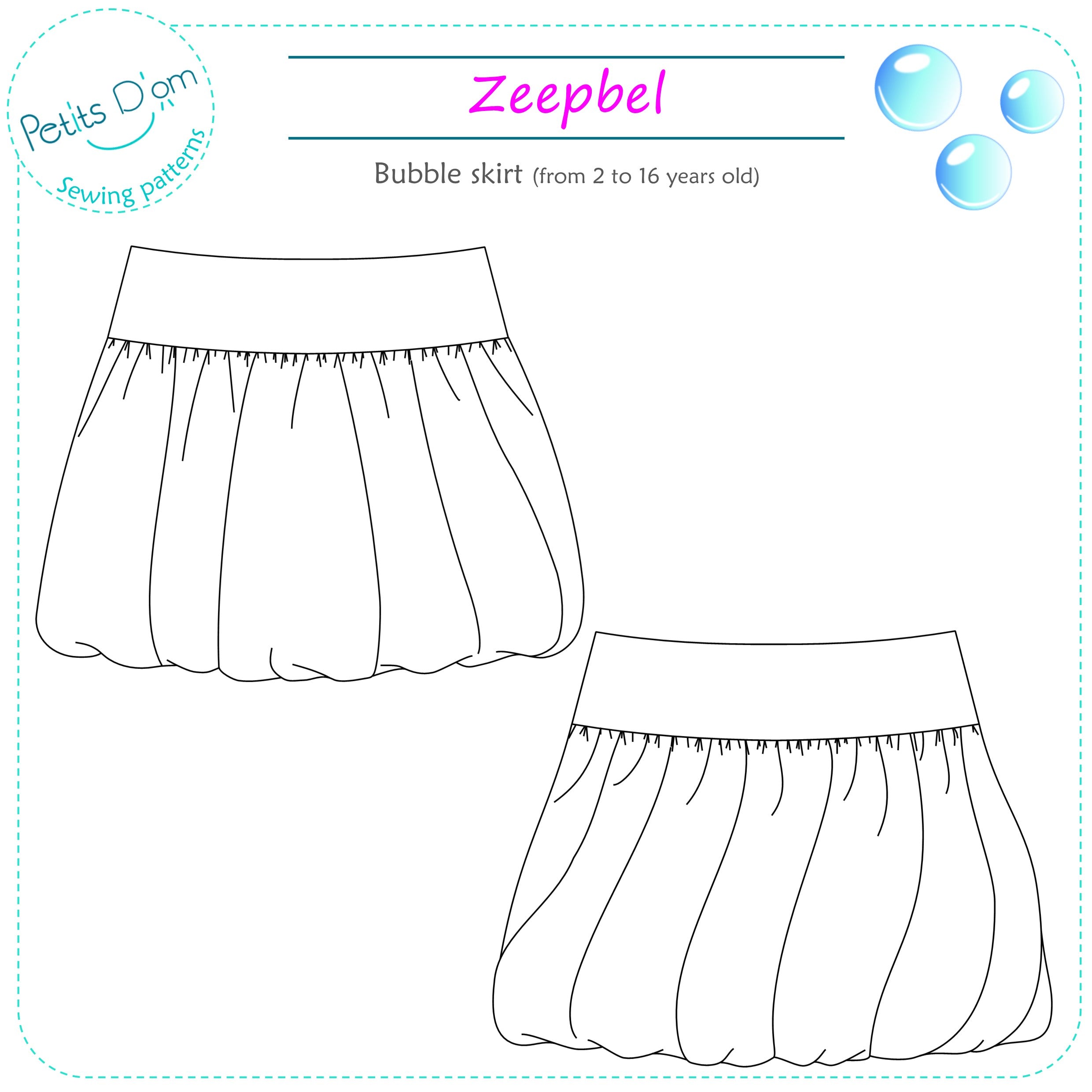 Petits D'om Child/Teen Zeepbel Bubble Skirt