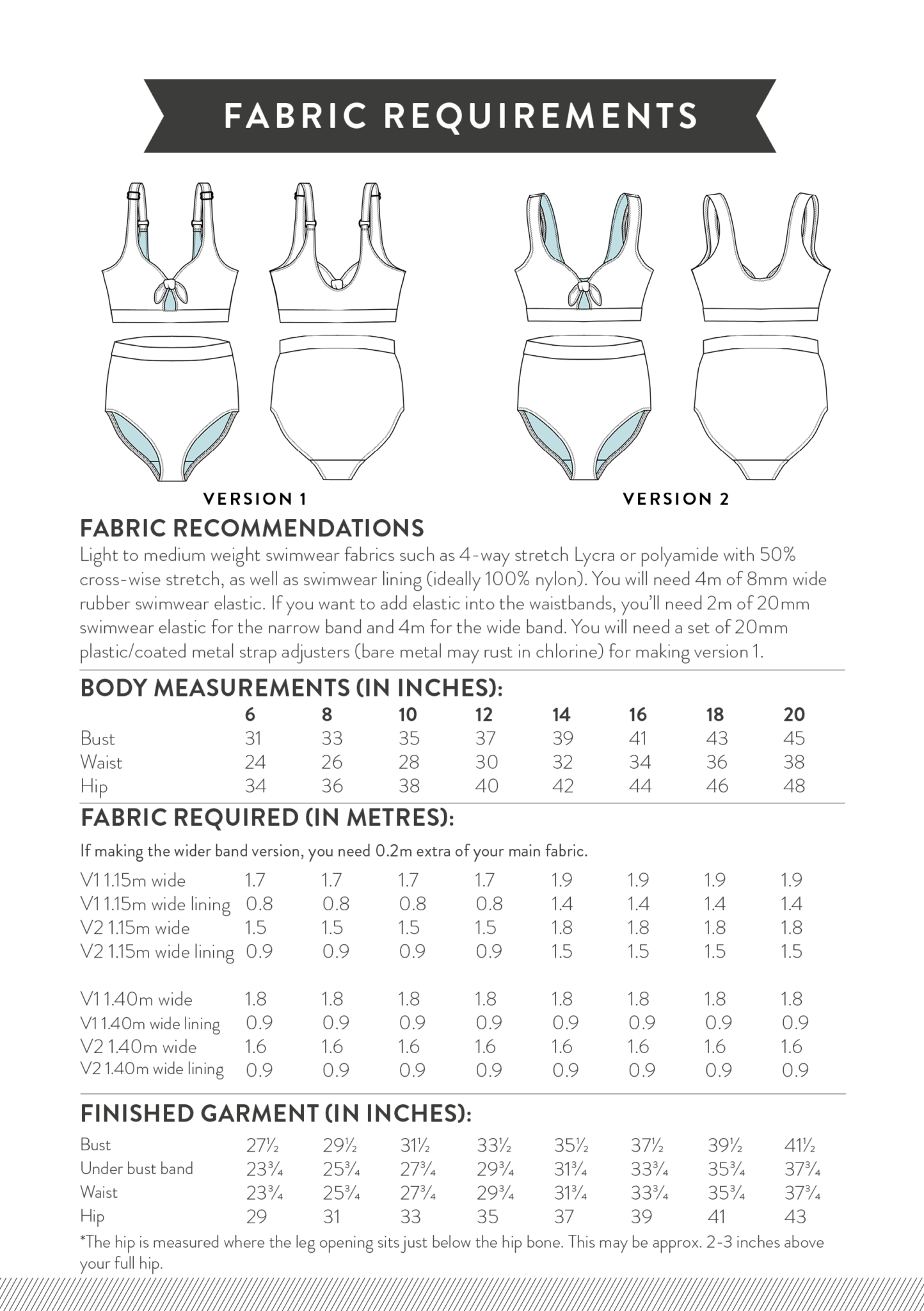 Sew Over It Zahra Swimsuit and Bikini