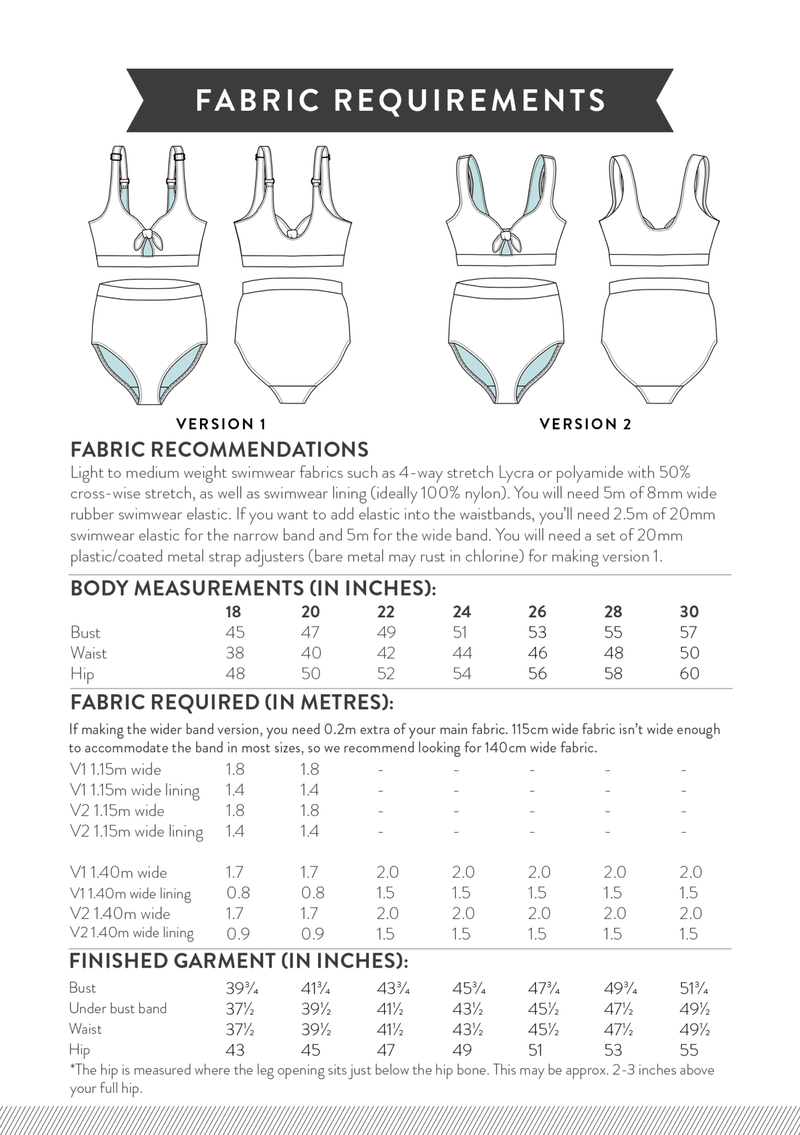 Sew Over It Zahra Swimsuit and Bikini – The Fold Line