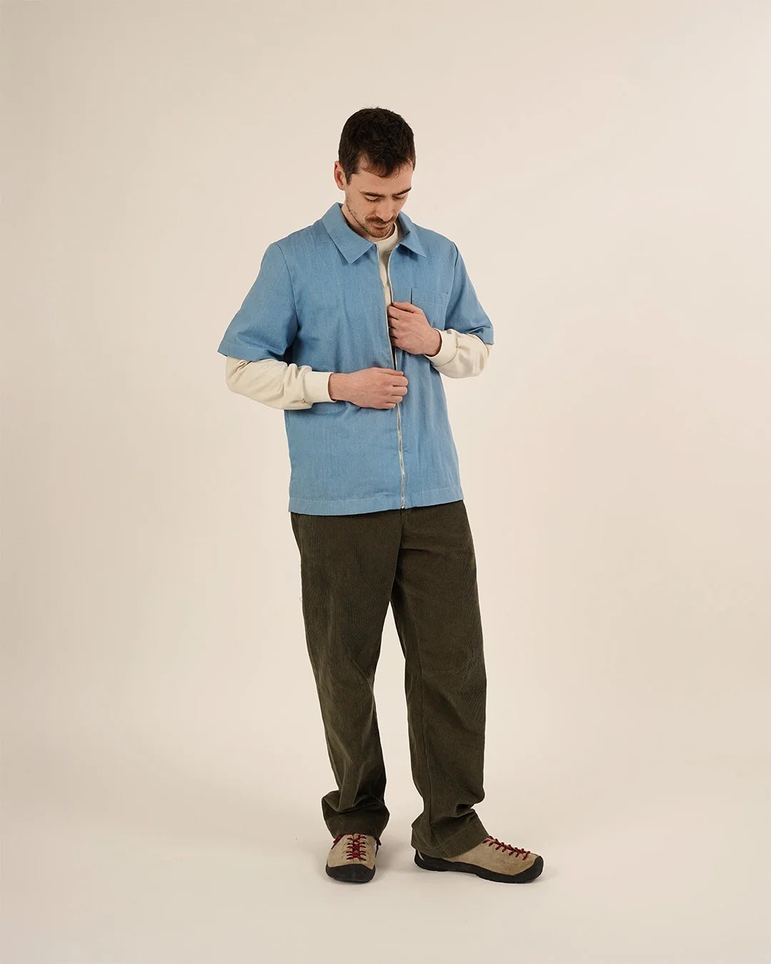 Wardrobe by Me Men's Zip Shirt