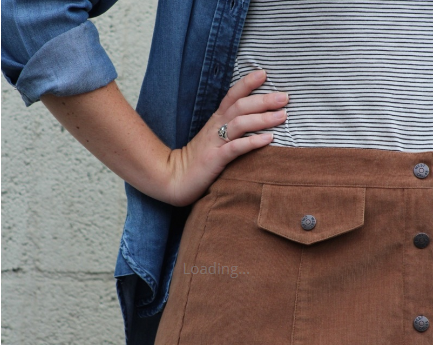 Blue Dot Patterns Ally Skirt