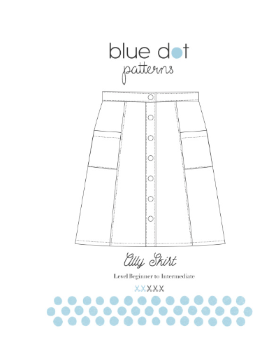 Blue Dot Patterns Ally Skirt