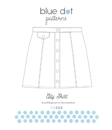 Blue Dot Patterns Ally Skirt