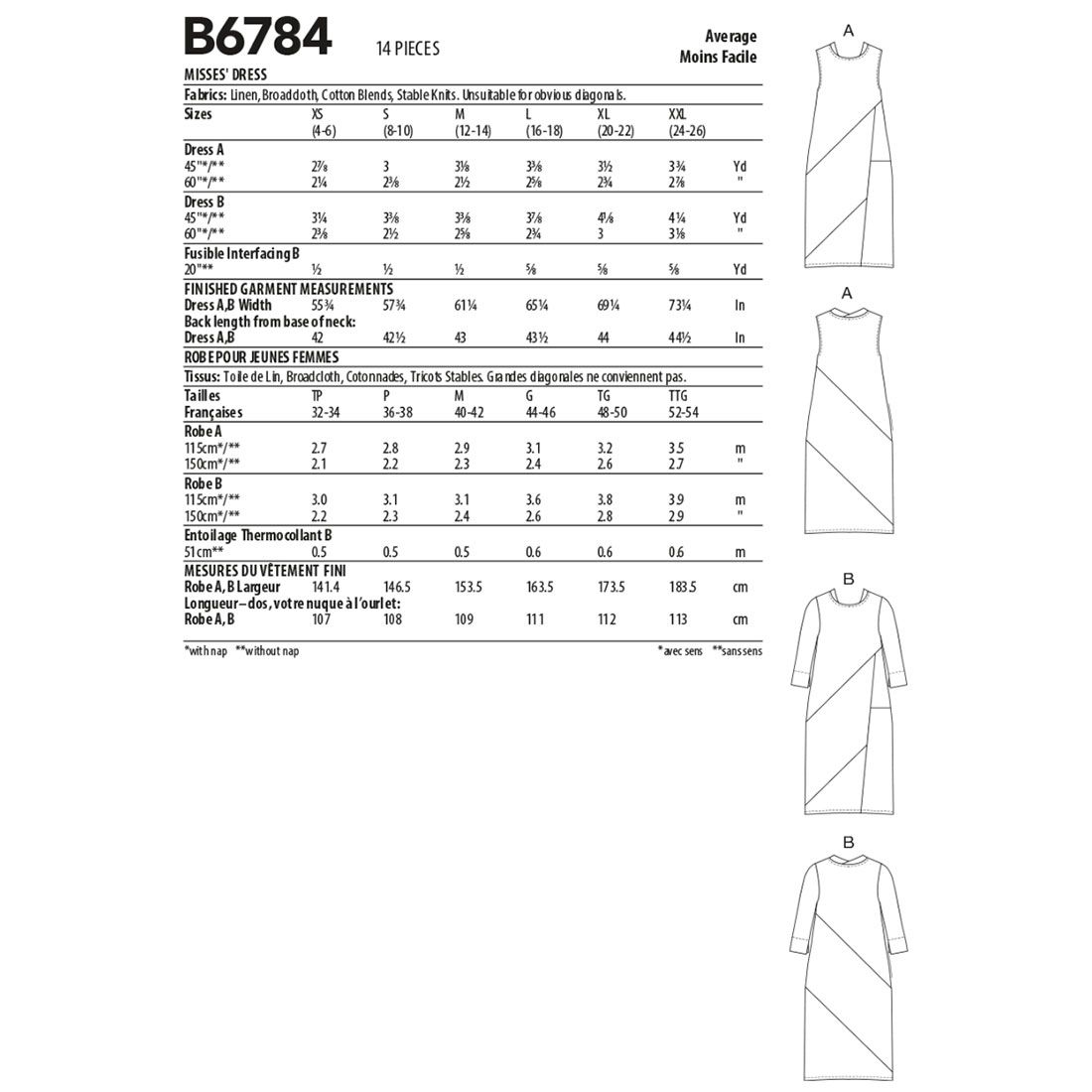 Butterick Dress B6784