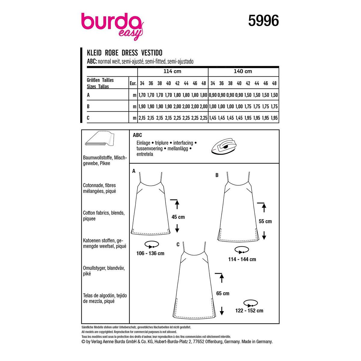 Burda Dress 5996