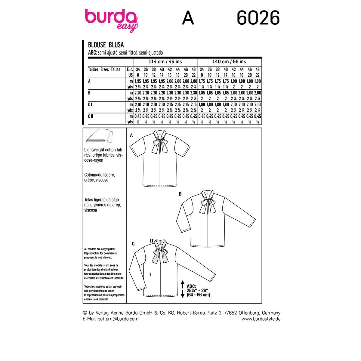 Burda Blouse 6026