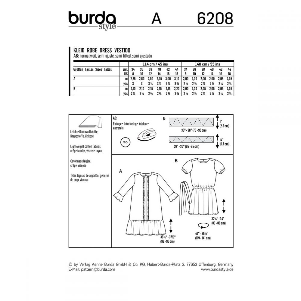 Burda Dresses 6208