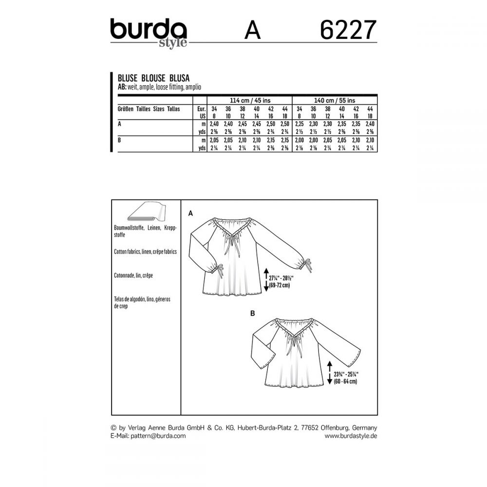 Burda Blouses 6227