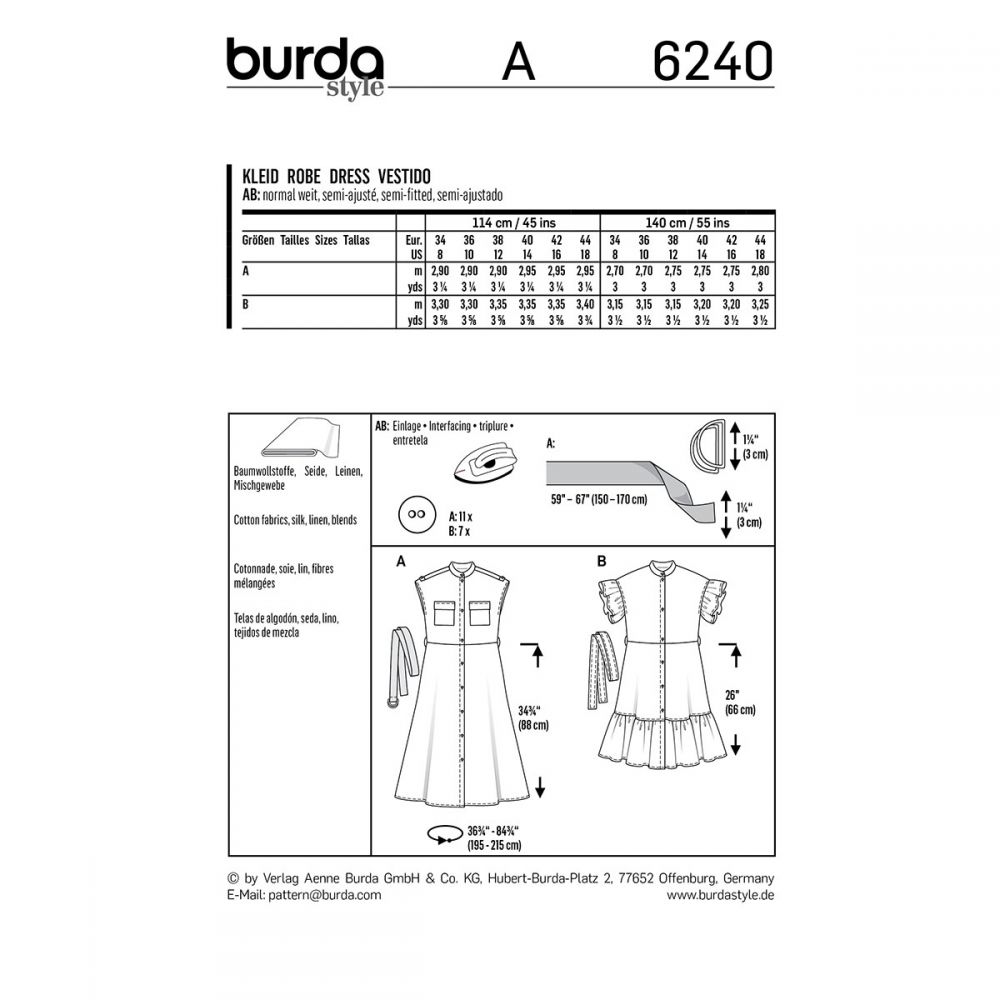 Burda Dresses 6240