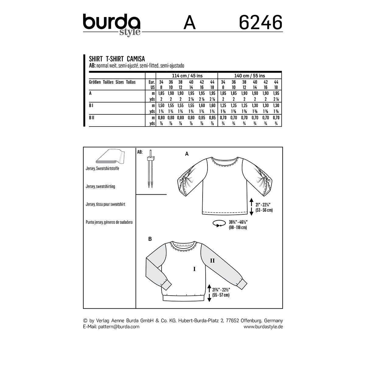 Burda Sweatshirt 6246