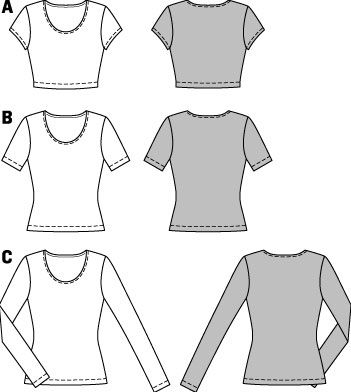 Burda Knit Tops and T-shirts 6820