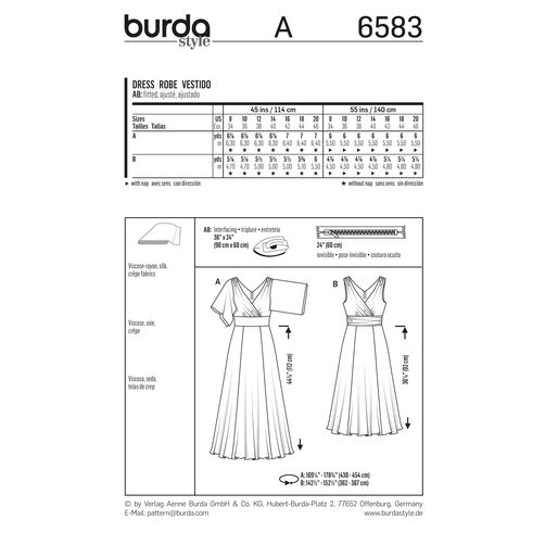 Burda Special Occasion Dresses 6583