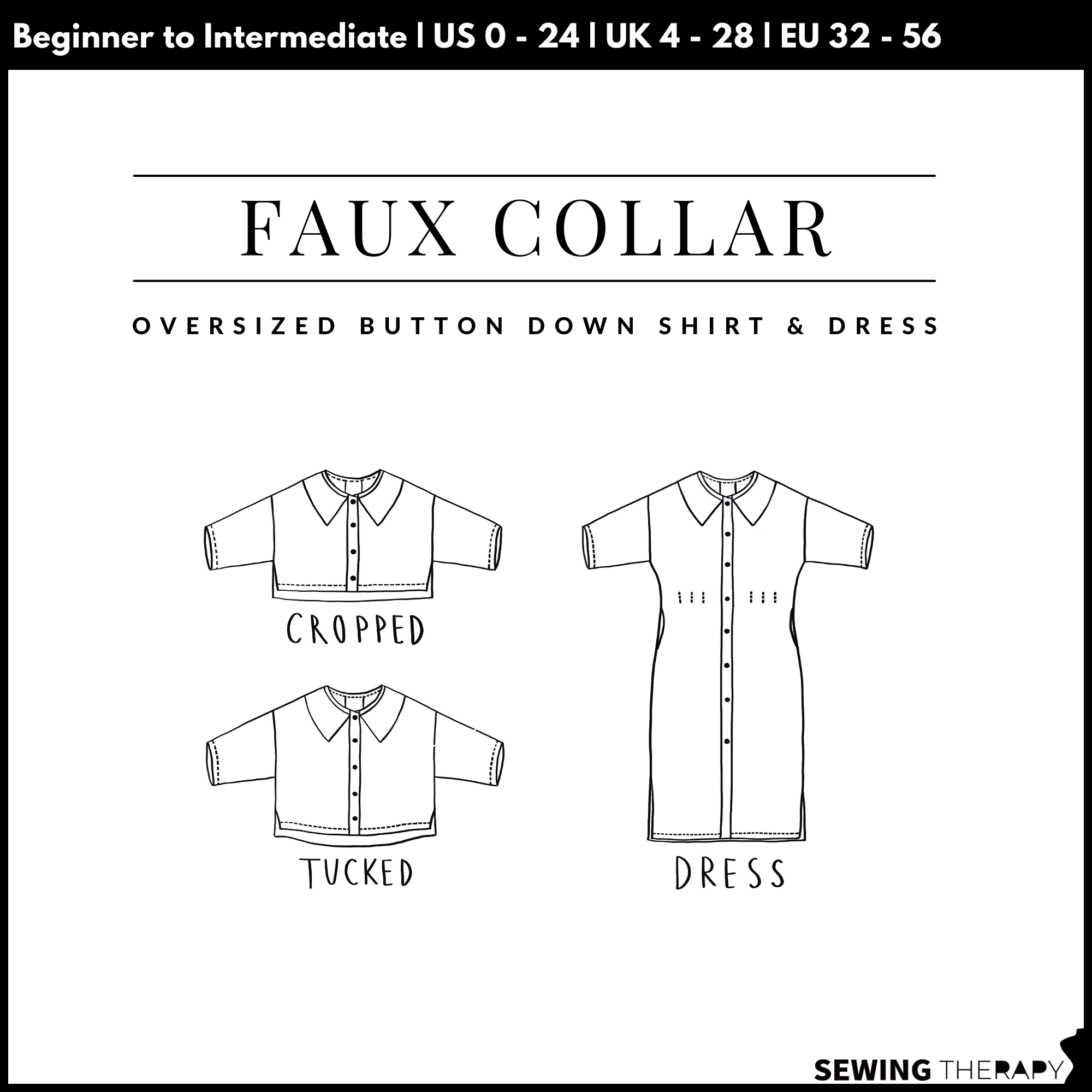 Sewing Therapy Faux Collar Shirt and Dress