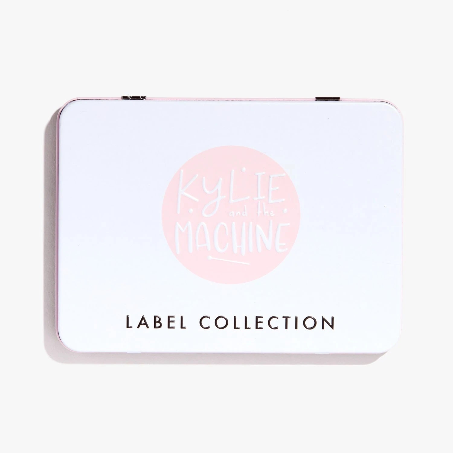 Photo showing the Label Collector's Tin from Kylie & The Machine on The Fold Line. This tin will hold approximately 10 packs of Kylie & The Machine labels in their cardboard pouches or hundreds of loose labels.