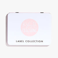Photo showing the Label Collector's Tin from Kylie & The Machine on The Fold Line. This tin will hold approximately 10 packs of Kylie & The Machine labels in their cardboard pouches or hundreds of loose labels.