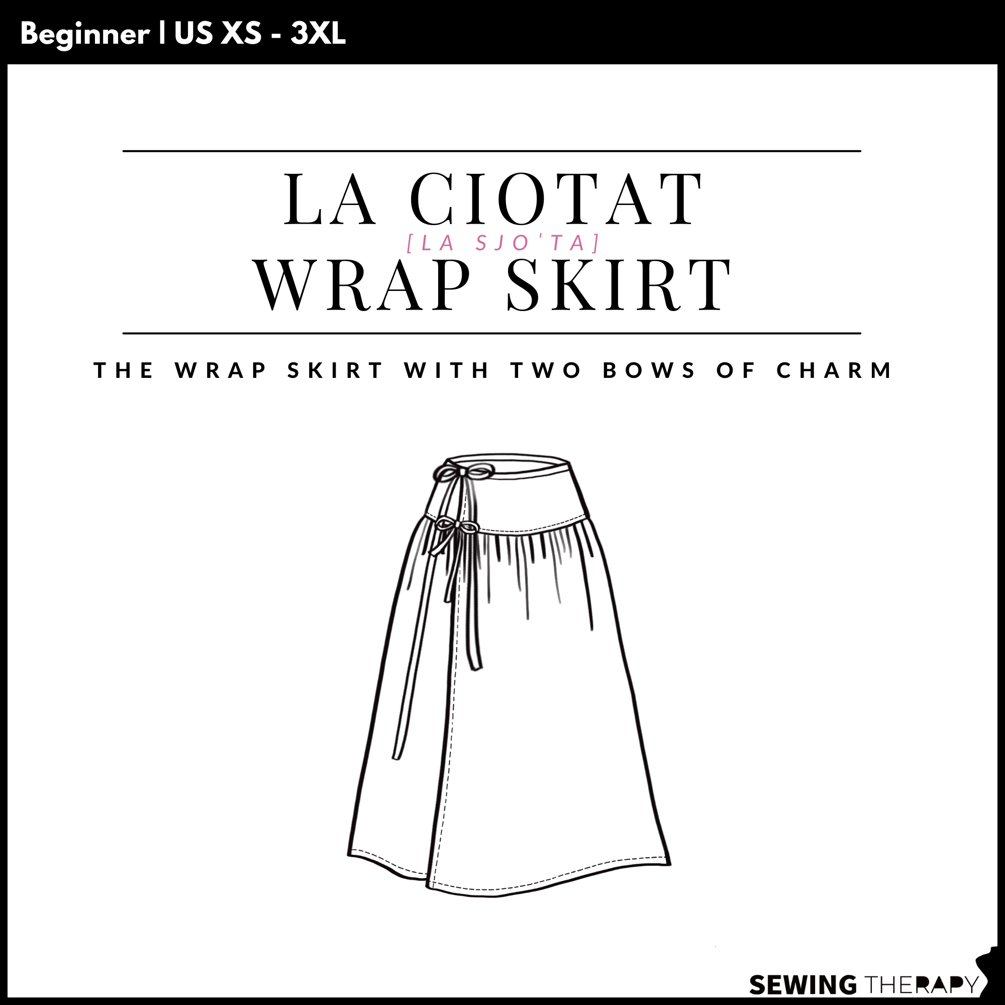 Sewing Therapy La Ciotat Wrap Skirt