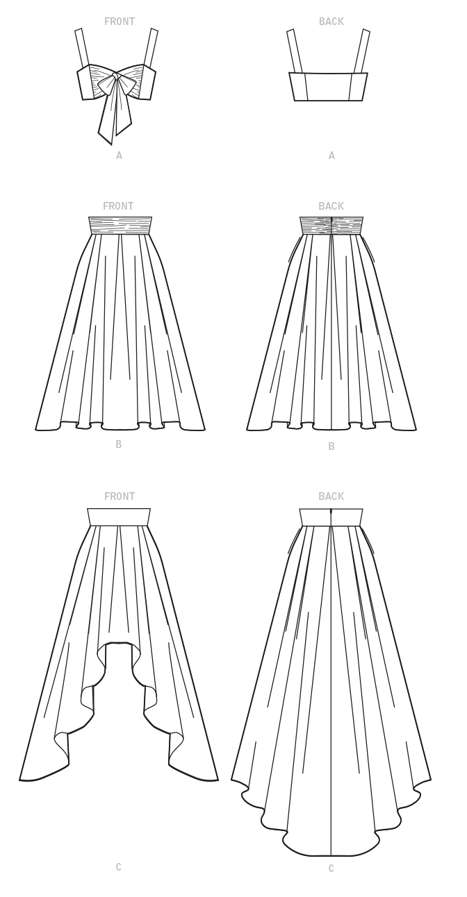 McCalls Top and Skirts M8152