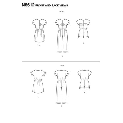 New Look Child/Teen Jumpsuit and Dress N6612