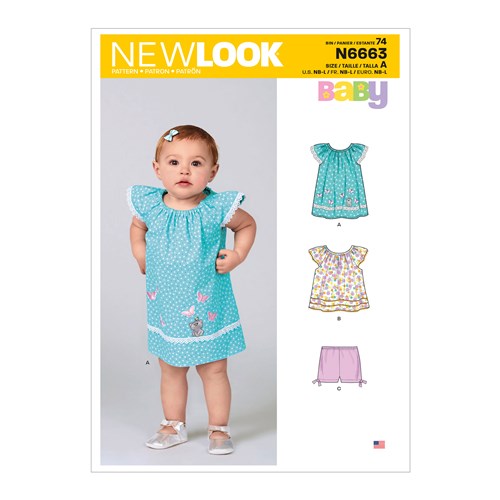 New Look Baby's Dress, Top & Shorts N6663