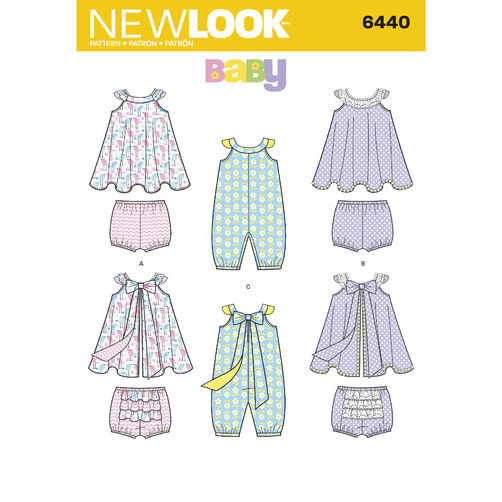 New Look Baby Romper, Dress & Panties N6440