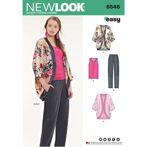 New Look Jacket, Top and Trousers N6546