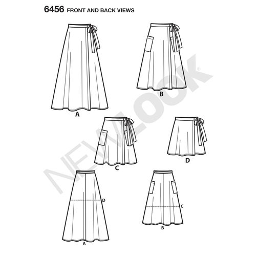 New Look Wrap Skirts N6456