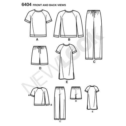 New Look Unisex Loungewear/Nightwear N6404