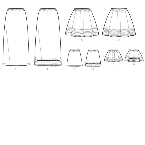 Simplicity Child/Teen Skirts S8961