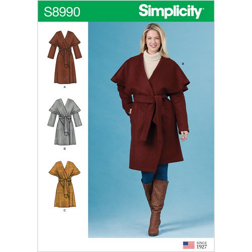 Simplicity Wrap Coats S8990