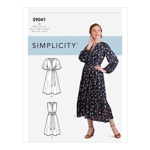 CARTOGRAPHIC PATTERN DRESS ブルーM Madame Geometric Print Belted Blue Maxi Shirt Dress