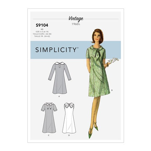 Simplicity Vintage Dress S9104