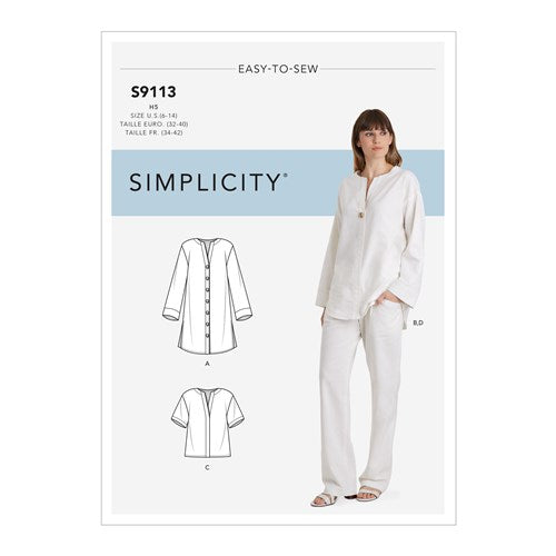 Simplicity Top, Tunic and Trousers S9113