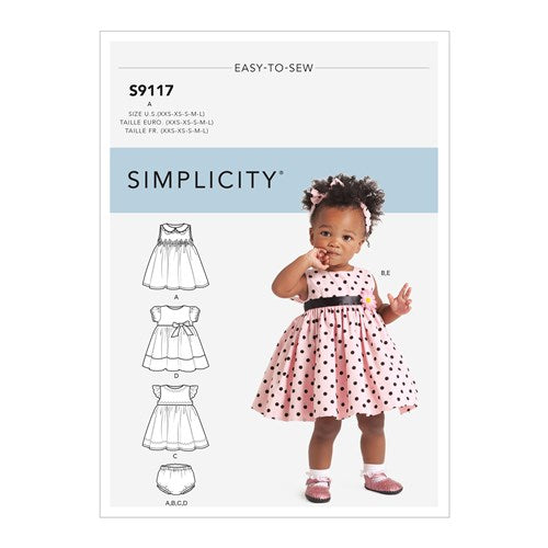 Simplicity Baby's Dress and Panties S9117