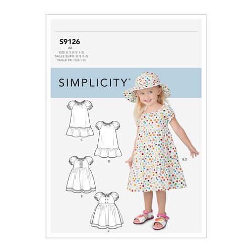 Simplicity Child/Baby Dresses and Hat S9126