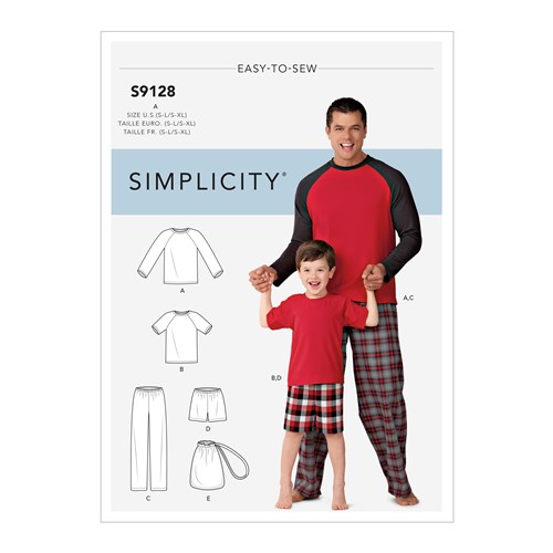 Simplicity Men's/Boys Sleepwear S9128