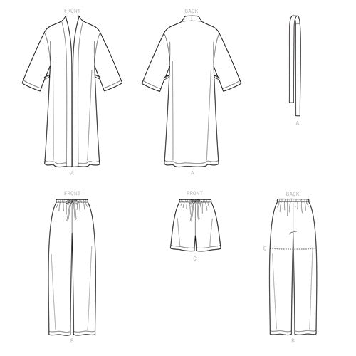 Simplicity Unisex Sleepwear and Robe S9131