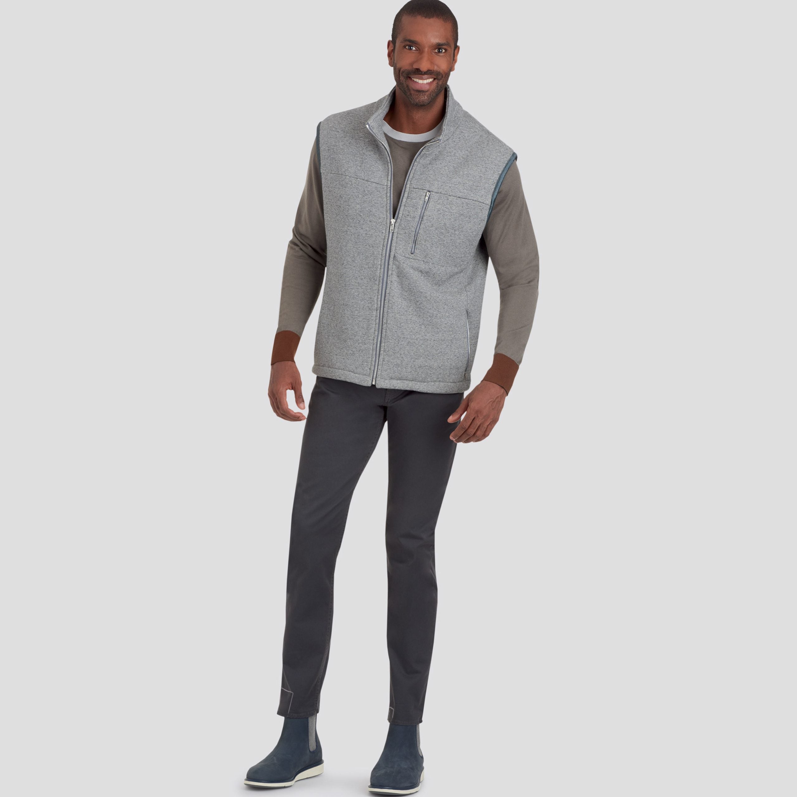 Simplicity Men's Vest and Jacket S9191