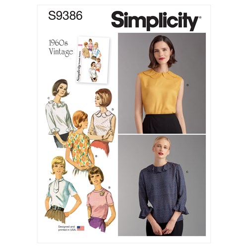 Simplicity Vintage Blouses S9386