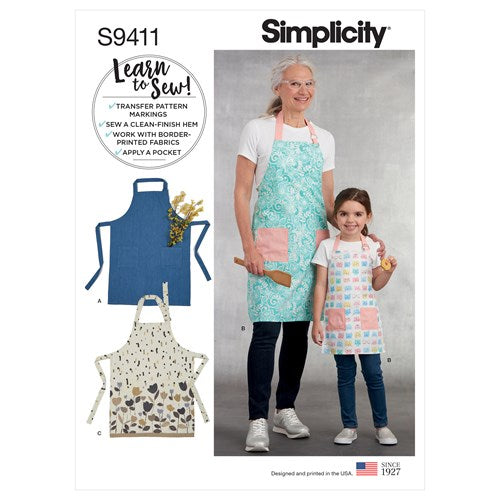 Simplicity Adult/Child Aprons S9411